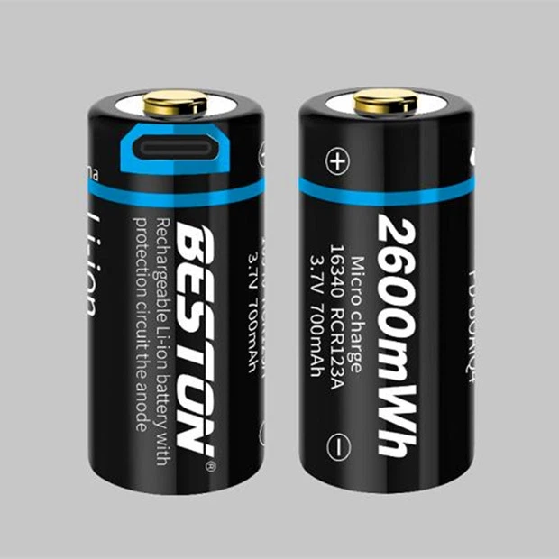 16340 यूएसबी बैटरी